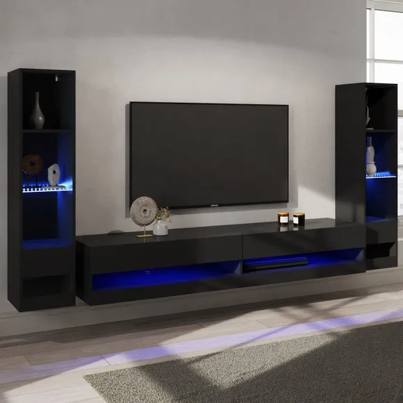 Galicia Extra Wide TV Unit with Shelving for TVs up to 75" 1