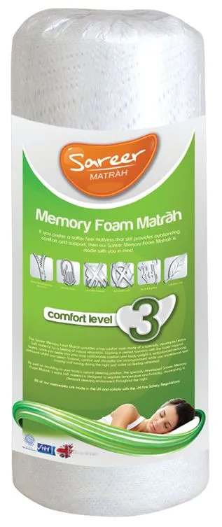 Sareer Furniture Limited Memory Foam Mattress in White 5