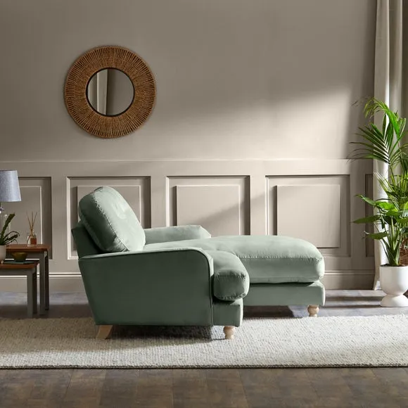 Martha Vintage Velvet Corner Chaise 3