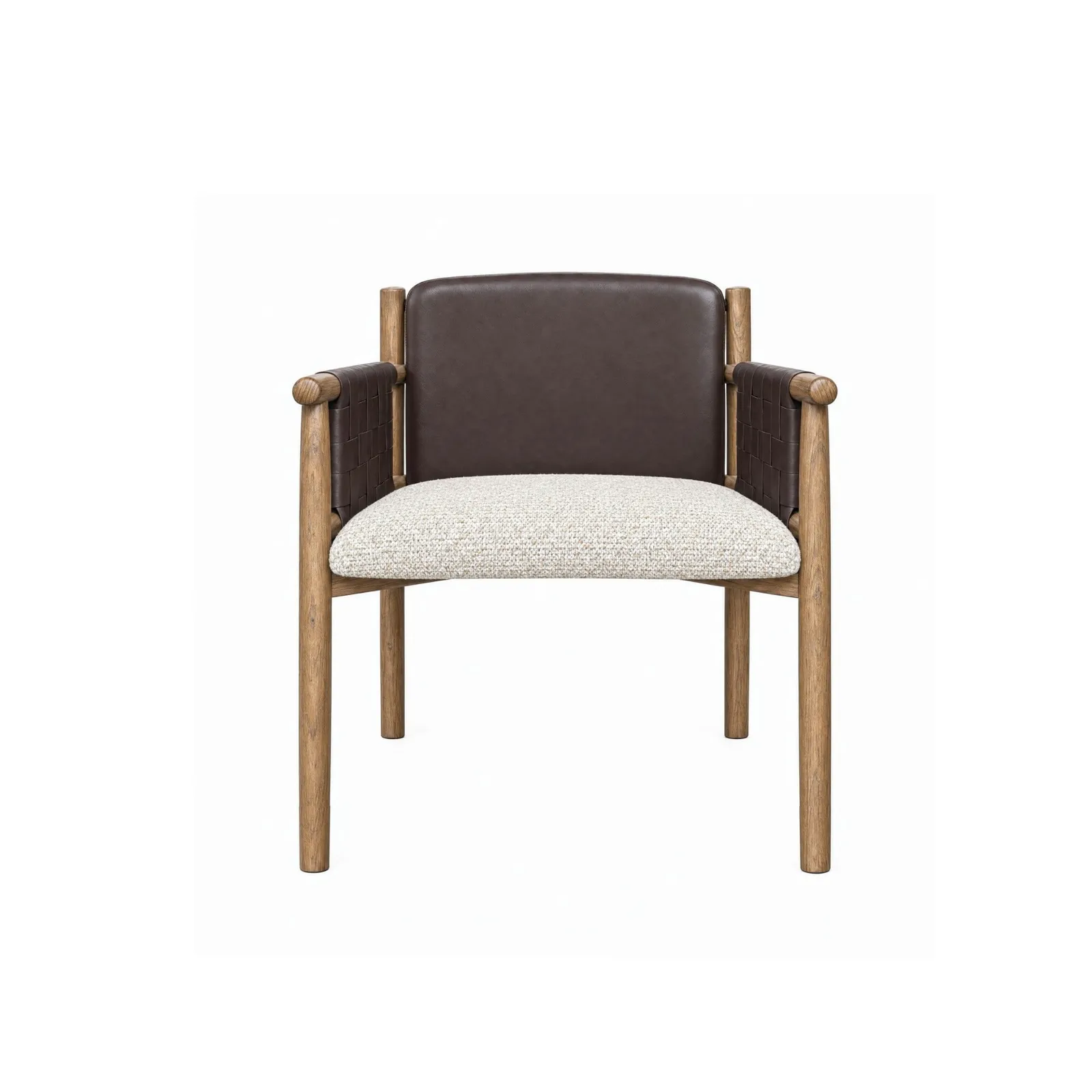 Pure Furniture Nowell Dining Chair-Be Great 11 Cream-Seat/Pillow, Brown | Barker & Stonehouse 2