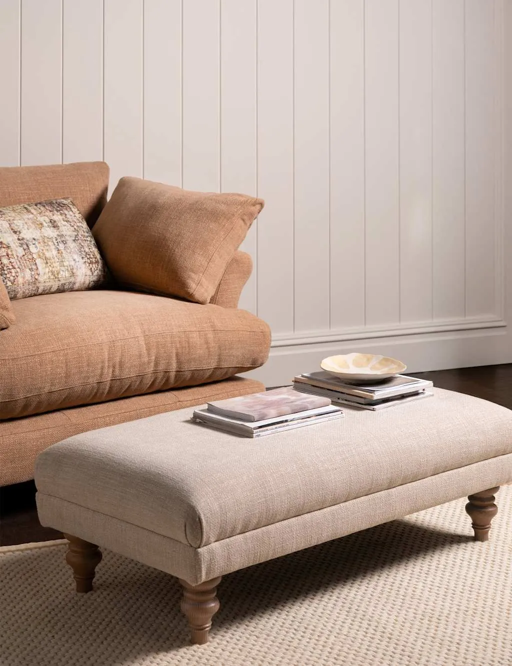 BARKER AND STONEHOUSE Isla Footstool Beige