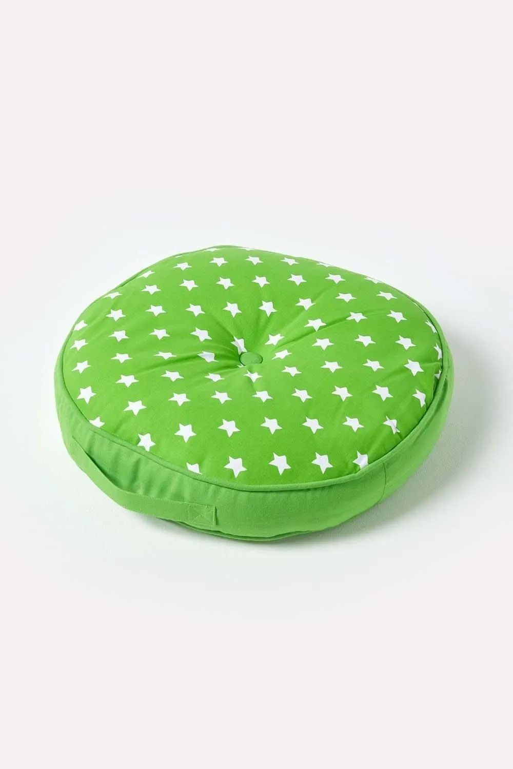 Homescapes Green Stars Round Floor Cushion