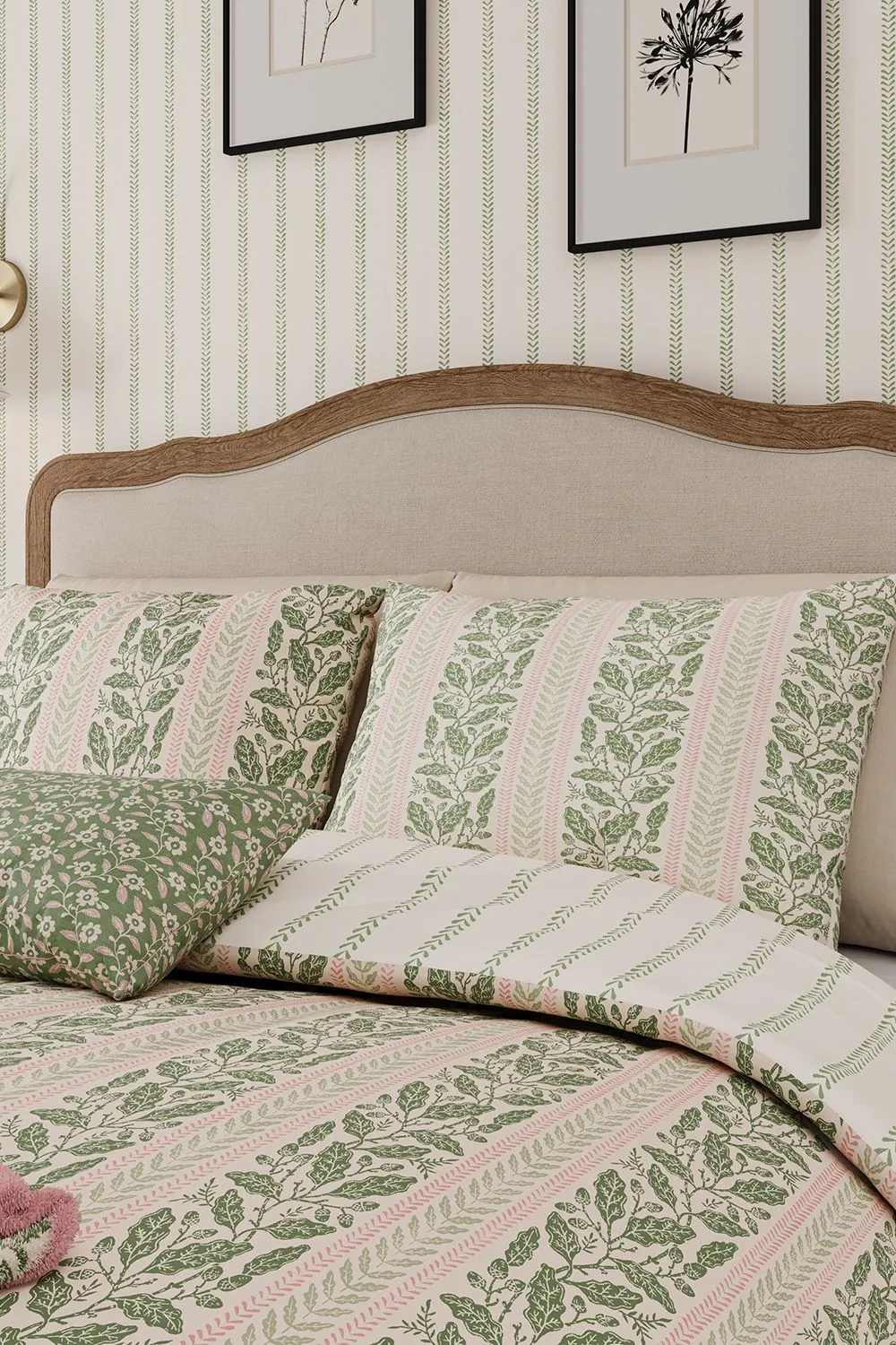 Helena Springfield 'Folk Ditsy' Cotton Cushion in Green 3