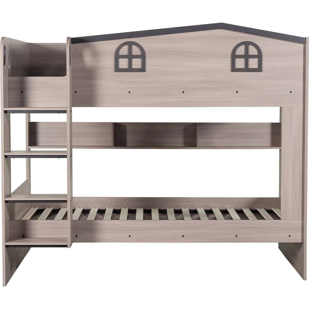 Seconique Hector Small Double Bunk Bed in Grey 3