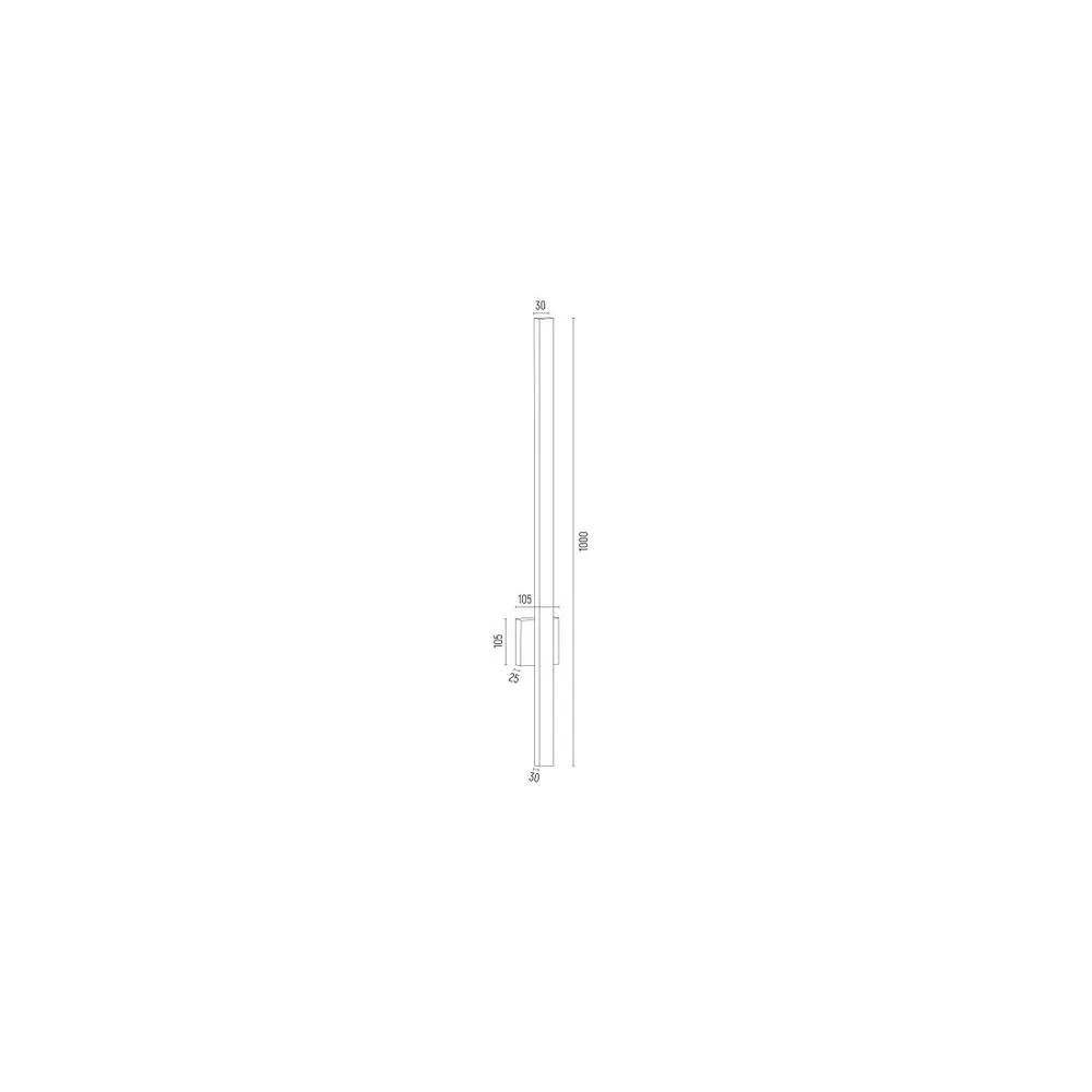 Netlighting Asse 100cm Integrated LED Wall Lamp Brushed Brass 3000K in Metallic Gold 2