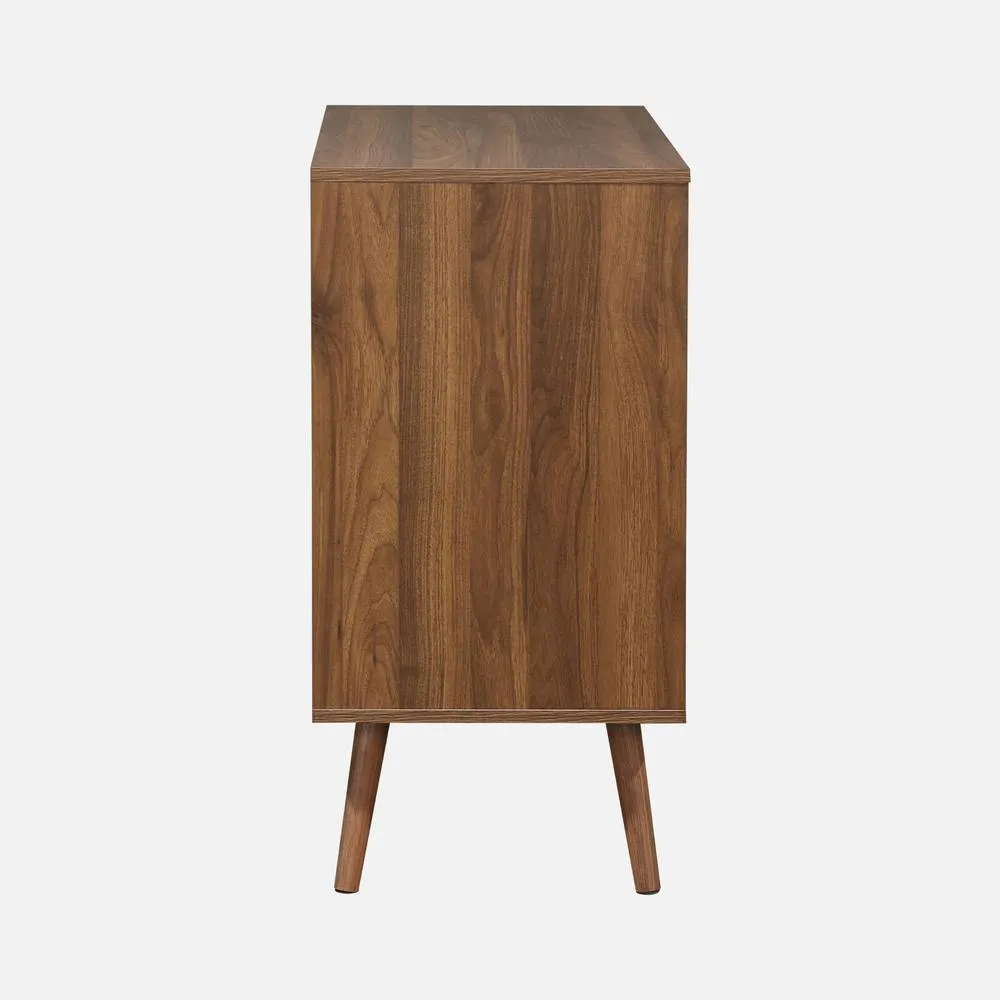 sweeek 3-drawer Chest With Walnut Wood Effect in Dark Brown 3