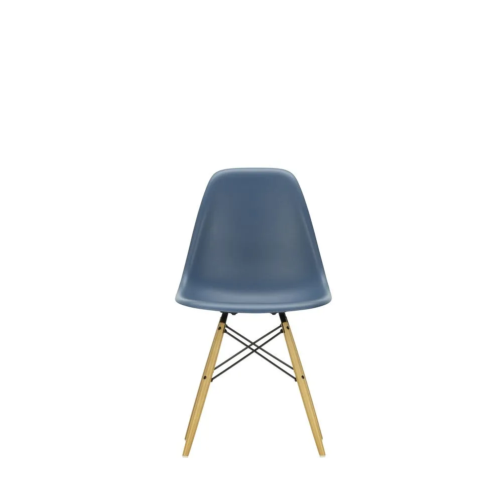 Vitra Eames DSW Side Chair New Height Sea Blue Golden Maple Base 3