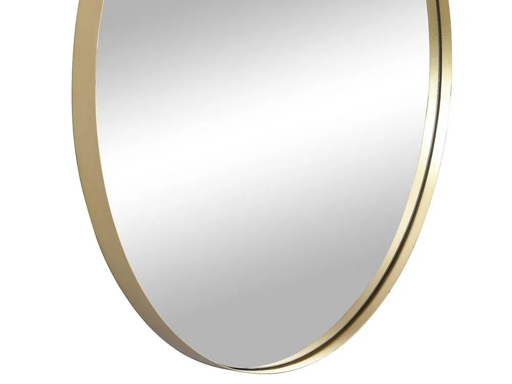 Vente-unique Round Metal Wall Mirror - D.80 Cm - Gilded - JAFFREL in Gold 6