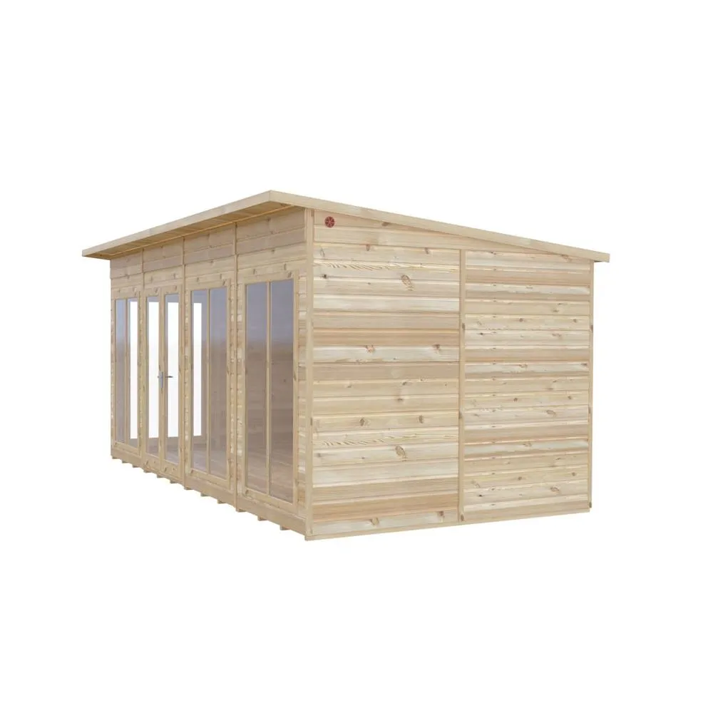 Shires Lela 16x8 Summerhouse - L244.8 x W476 x H227.5 cm in Light Brown 4