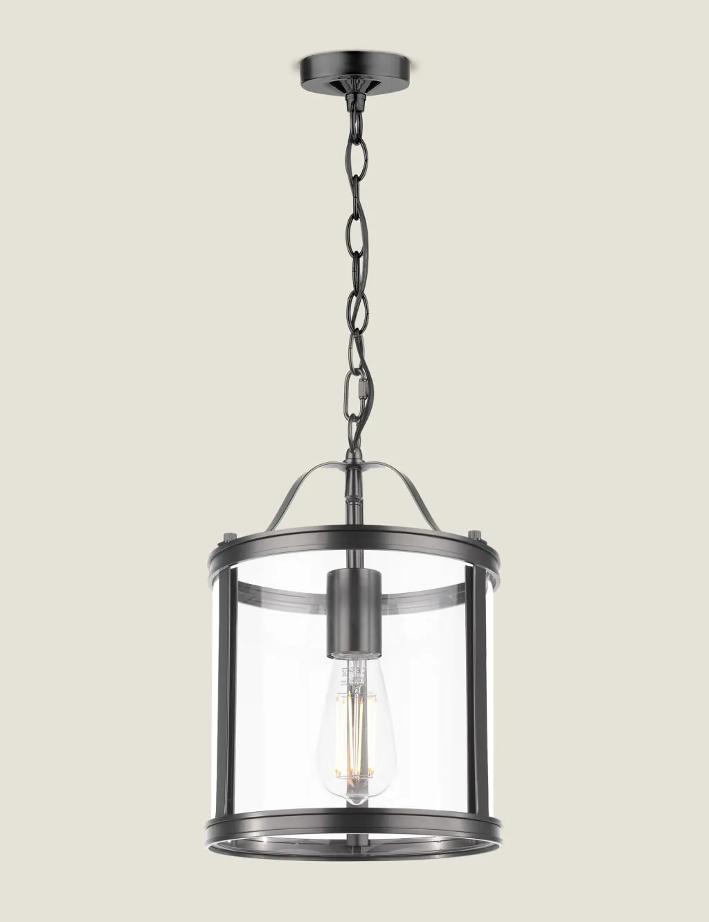 Laura Ashley Harrington Metal Pendant Light Black