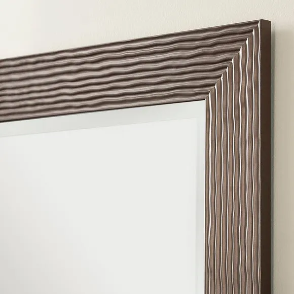 Yearn Wave Framed Bevelled Rectangle Wall Mirror 2