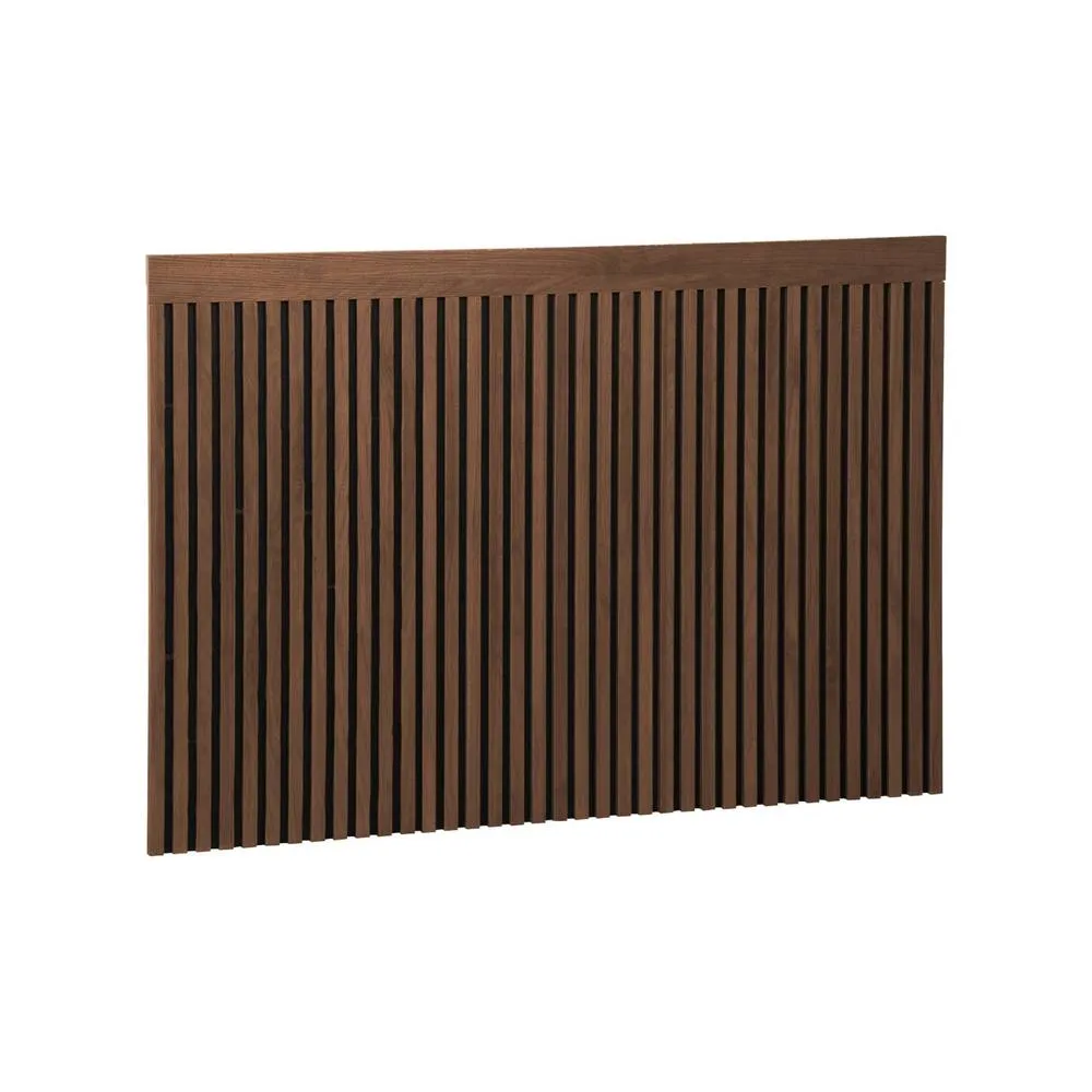 sweeek Decorative headboard with wood slats 140cm in Dark Brown 2
