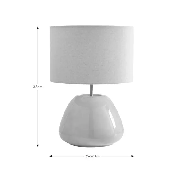 Pebble Milky Glass Table Lamp 6