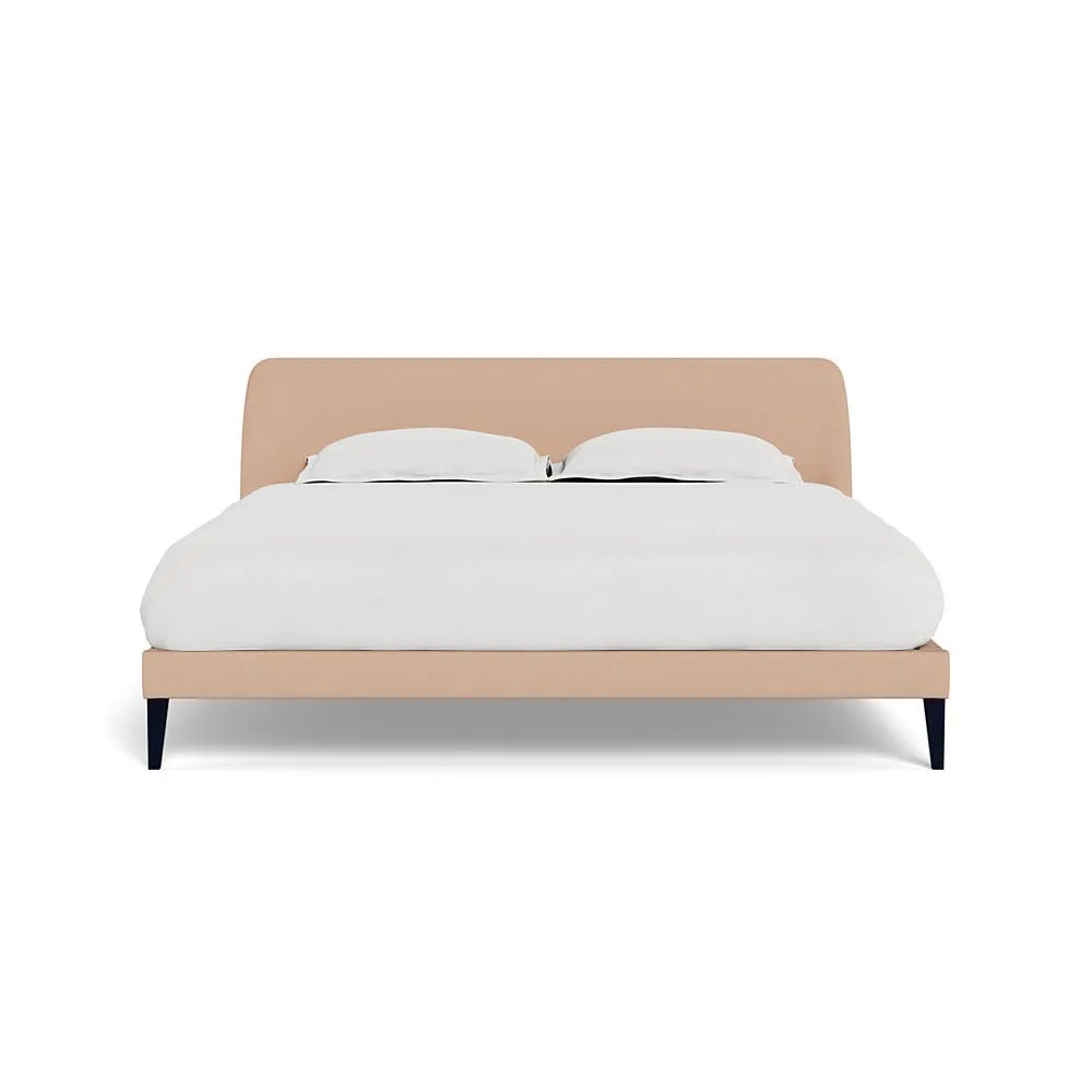 Heal's Wallis Bedstead Super King Capelo Linen-Cotton Rosedale Black Painted Oak Feet
