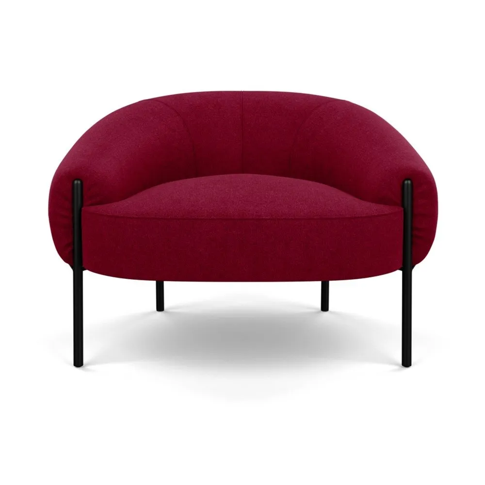 Heal's Isola Armchair St Moritz Wool Red 74 Black Feet 1