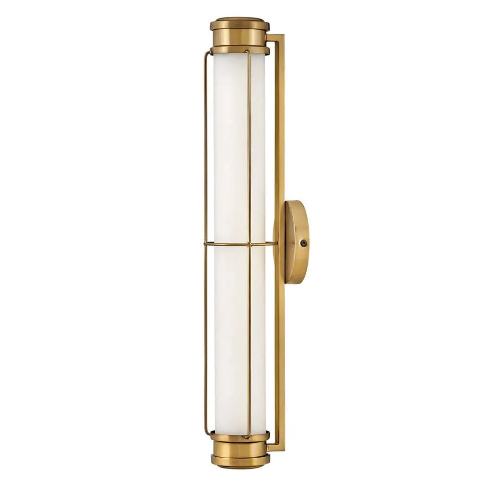 Netlighting Saylor Medium Integrated LED Wall Light Heritage Brass 3000K IP44 in Gold 6