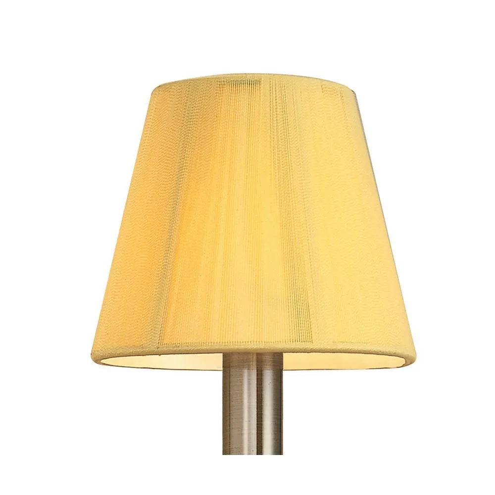 Netlighting Acanto Wall Lamp 1 Light E14 Antique Brass With Amber Cream Shade in Yellow 5