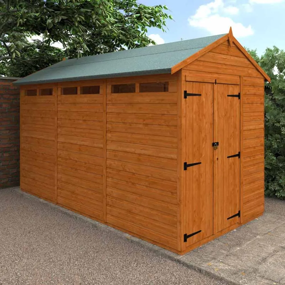 Buttercup Farm 12x6 Flex Apex Security Double Door 12mm Flex - L353.8xW175xH23.32 cm in Burnt Orange 2