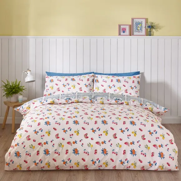 Catherine Lansfield Riviera Tiles Reversible Duvet Cover & Pillowcase Set 3