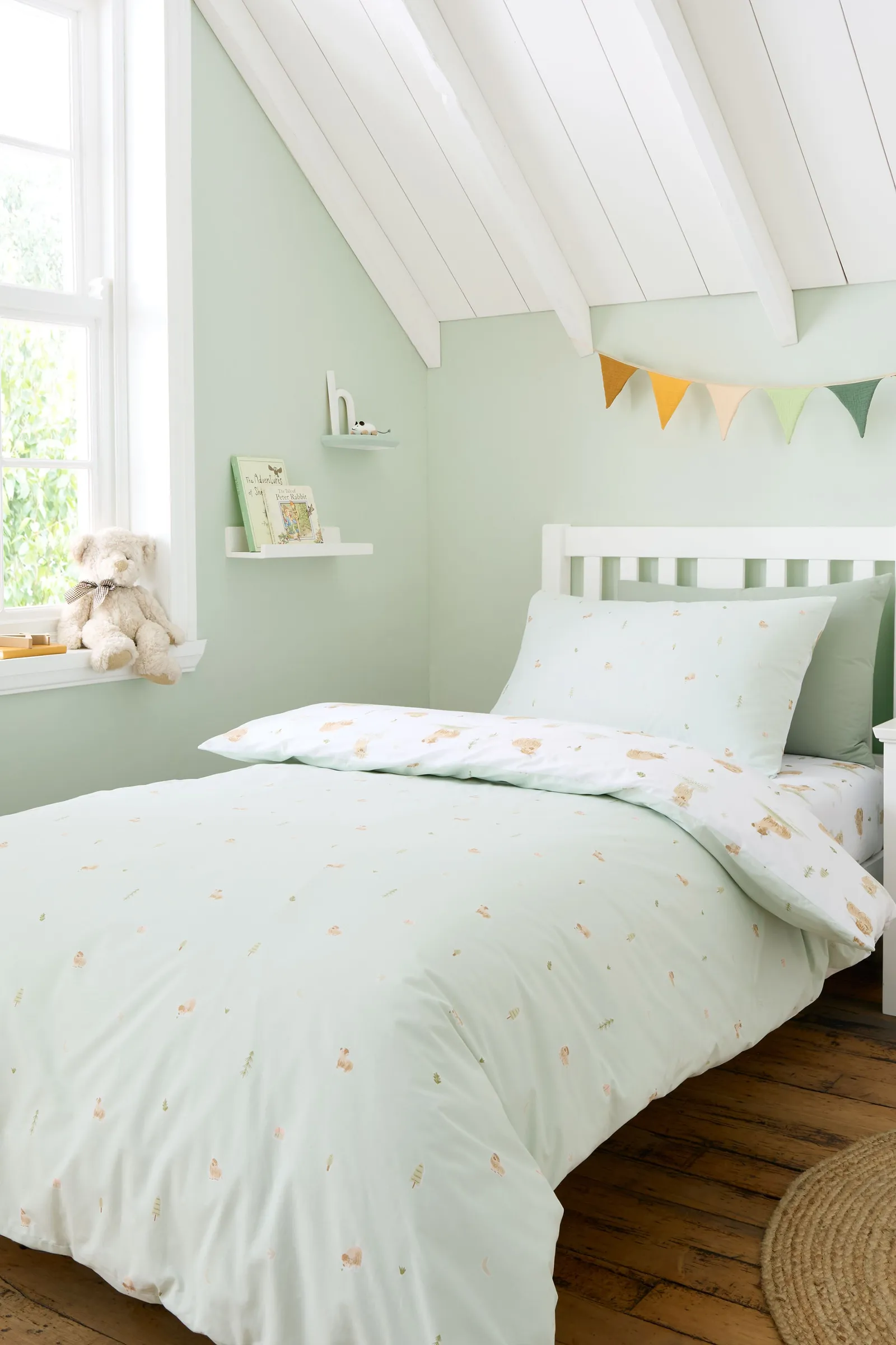 Bianca 'Mini Moo Cow' Reversible Cotton Duvet Cover Set in White 2