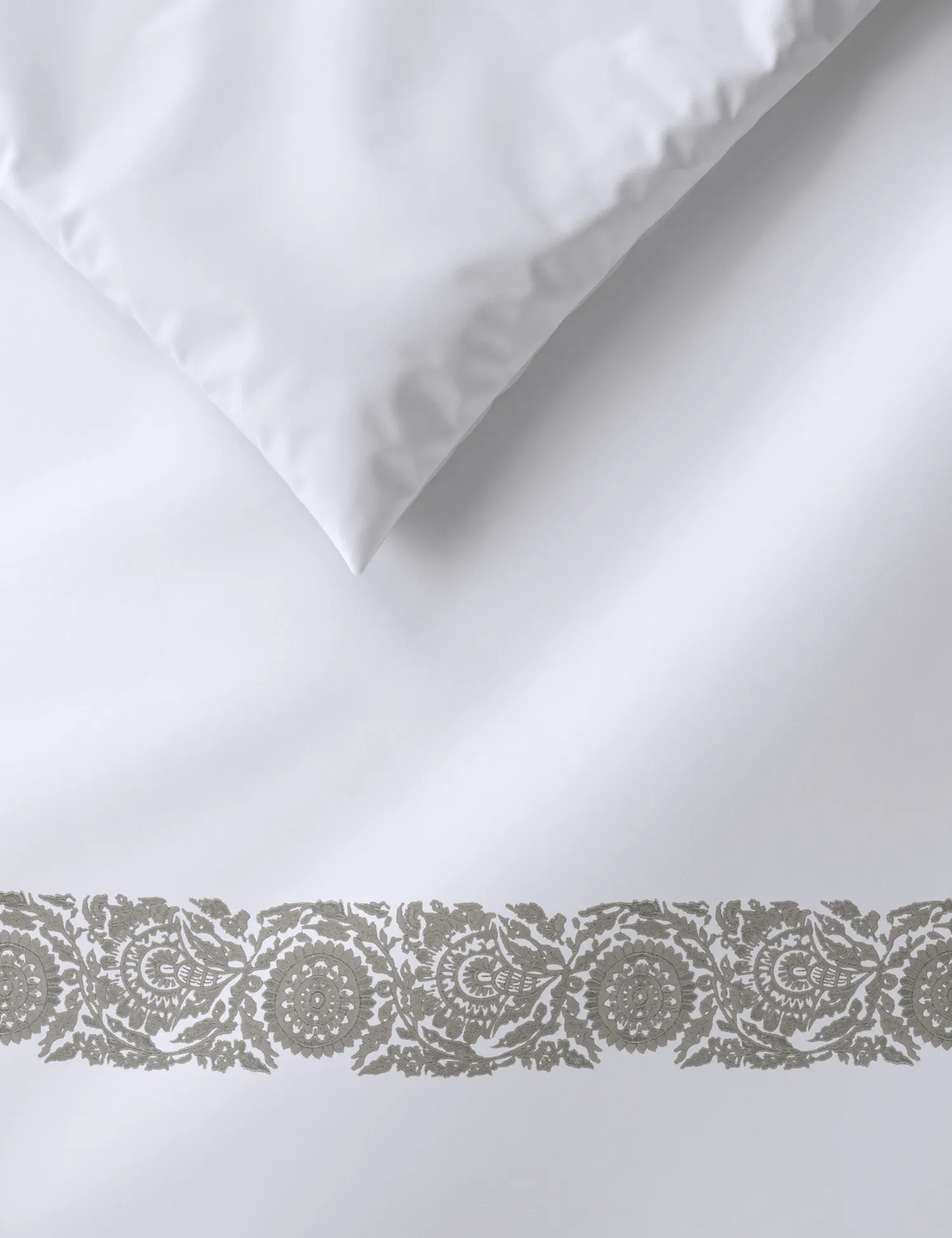 M&S Pure Cotton Embroidered Edge Bedding Set