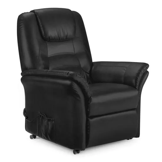 Brandon Modern Recliner Chair In Black Faux Leather