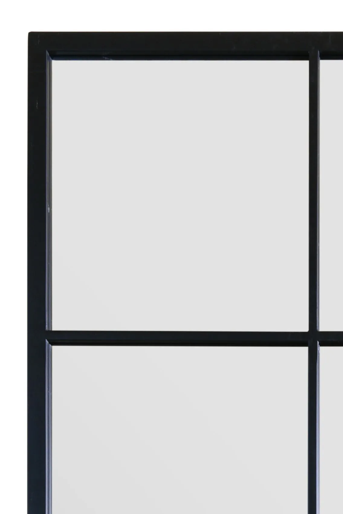 MirrorOutlet The Fenestra Black Modern Window Mirror 174CM X 85CM 5