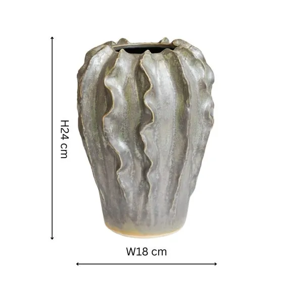 Scarlet Coral Reef Ceramic Vase 4