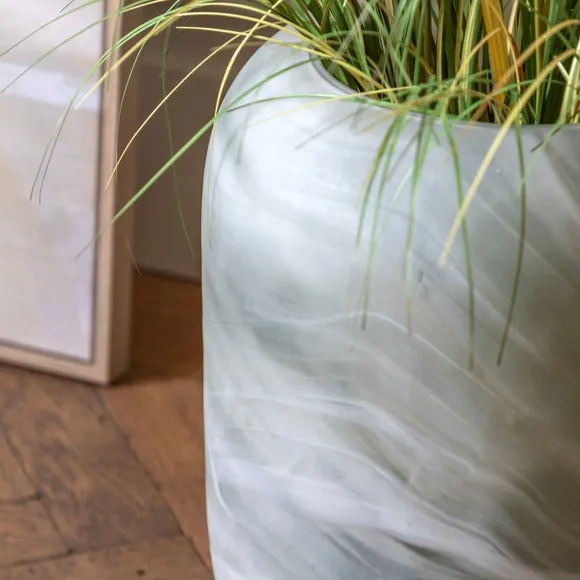 Crossland Grove Toulon Handblown Glass Vase Wide Sage 410Mm, Green 2