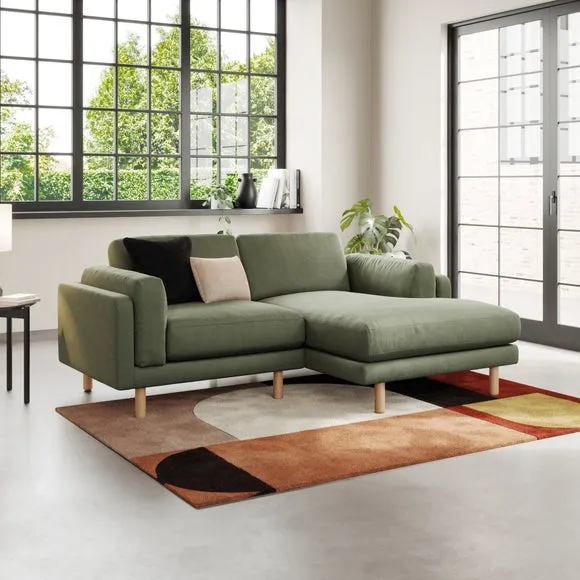 Newton Matte Plush Velvet Corner Chaise Sofa 1