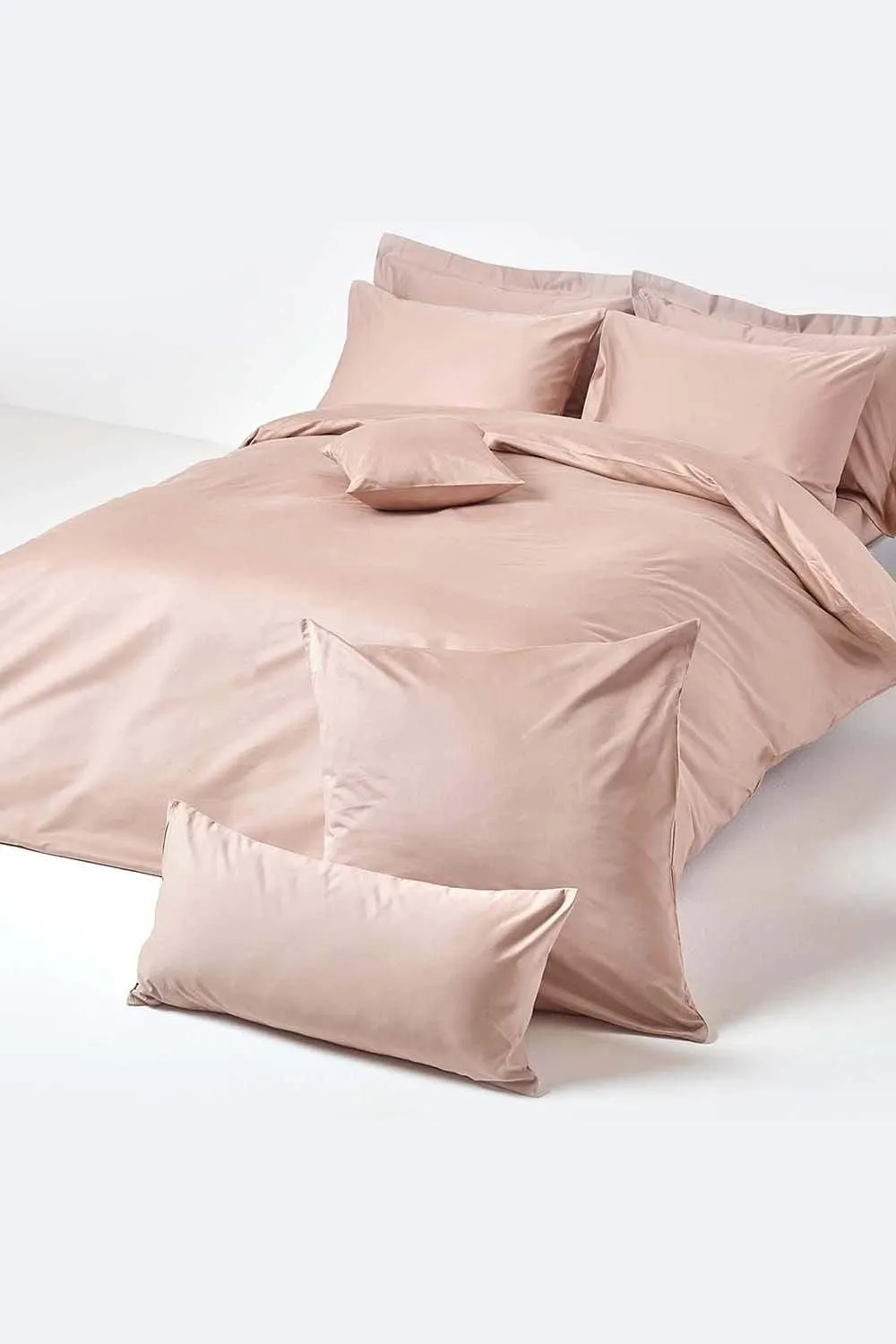 Homescapes Continental Egyptian Cotton Pillowcase 1000 TC, 80 x 80 cm in Beige 4