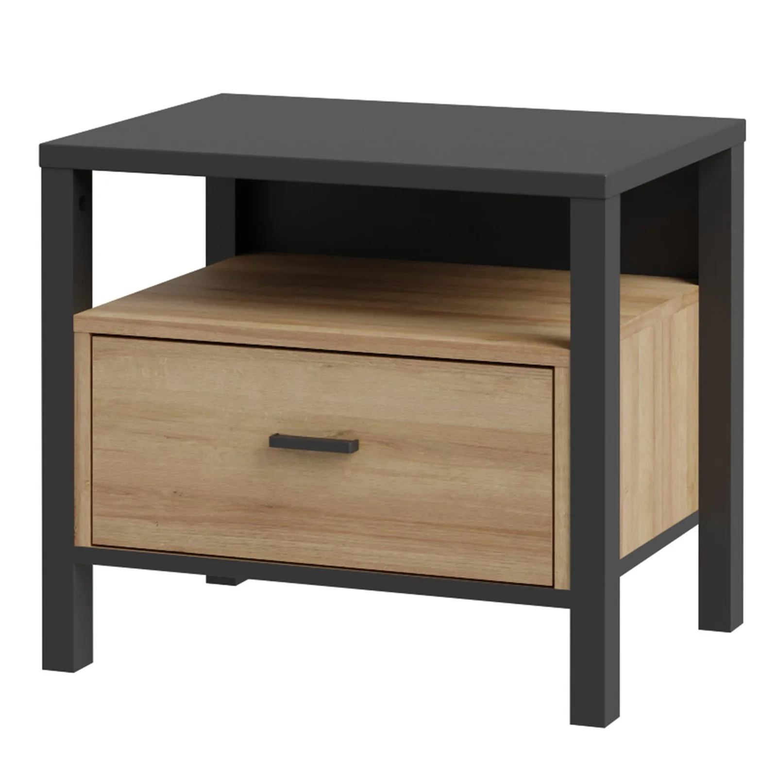 Furniture To Go High Rock Bedside in Black 3