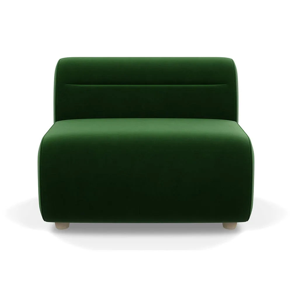 Heal's Lilli Large Single Module Smart Velvet Forest Natural Beech Feet 1