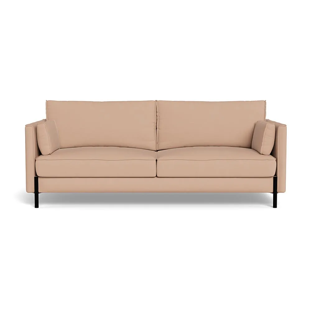 Heal's Tortona 3 Seater Sofa Capelo Linen-Cotton Rosedale Black Feet 1