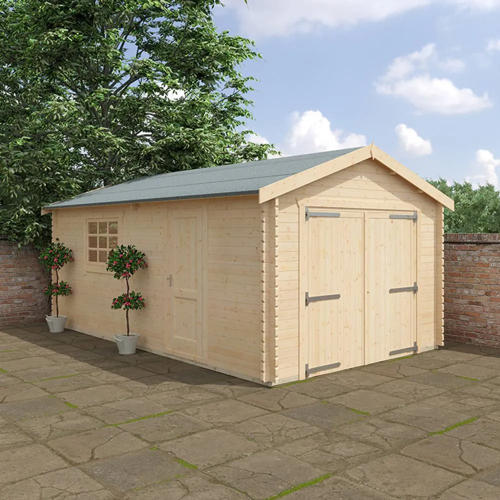 Buttercup Farm 20x12 The Warwick 44mm Cabin - L595 x W355 x H282.9 cm in Natural 4