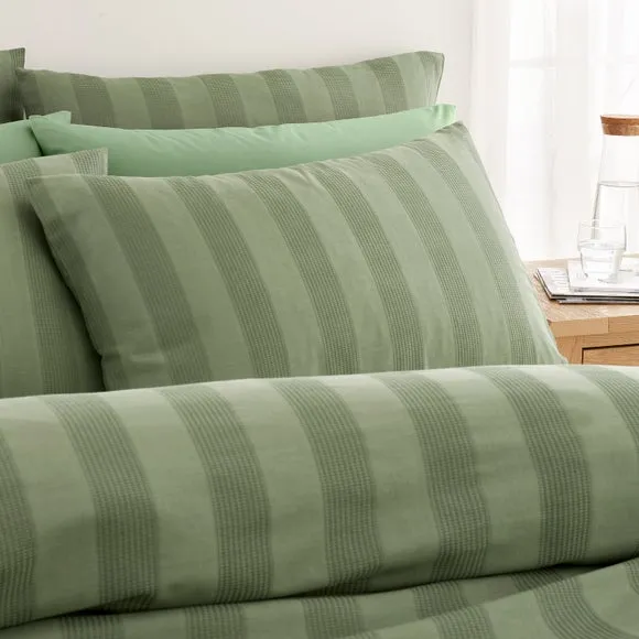 Dixon Waffle 100% Cotton Duvet Cover & Pillowcase Set 2