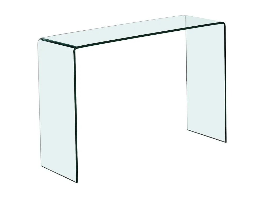 Vente-unique Curved Tempered Glass Console - Clear - ALONZO 5