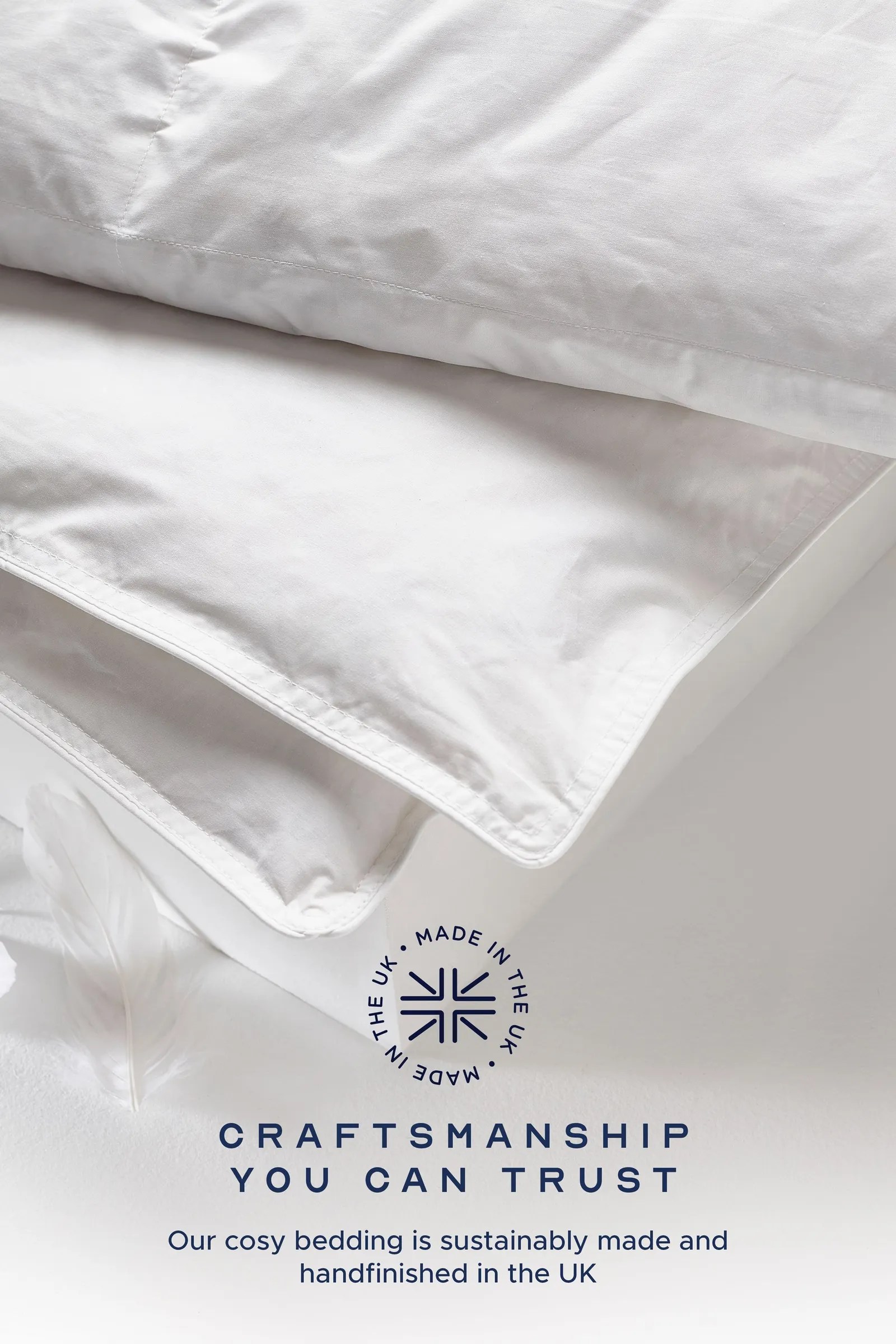 Snuggledown Scandinavian Duck Feather & Down 10.5 Tog Duvet With 2 Pillows in White 5