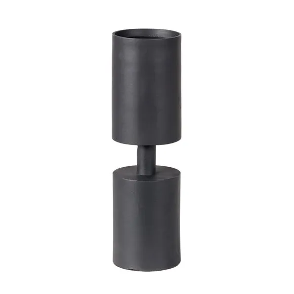 Matt Black Pillar Candle Holder 4