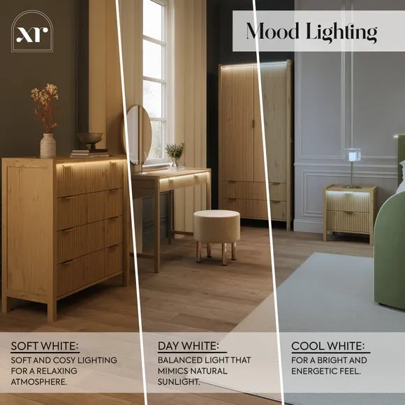 XR Living Dakota 2 Door Wardrobe with App Controlled LED Lights 5