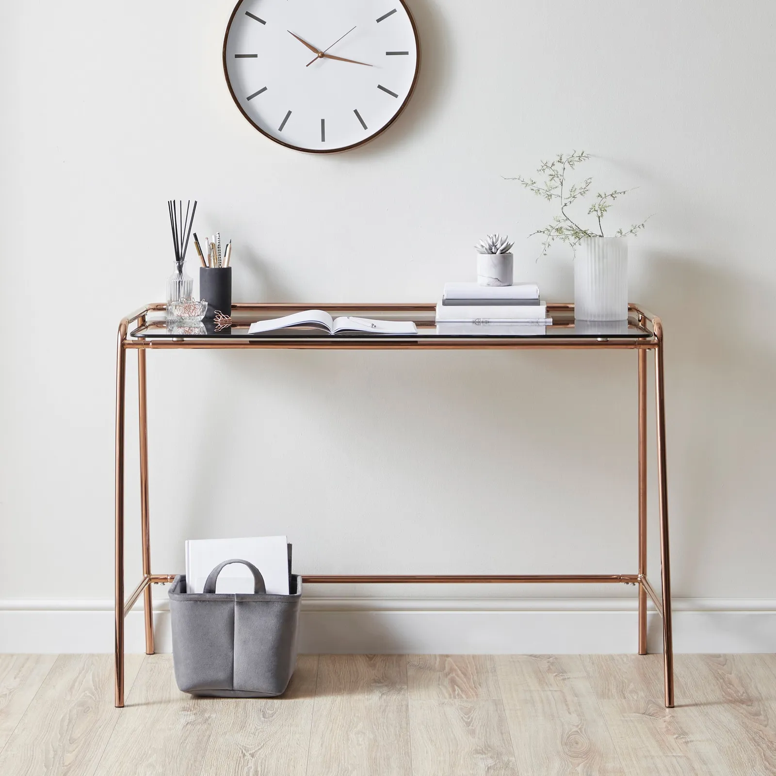 Bryony Rose Gold Effect Desk Rose Gold