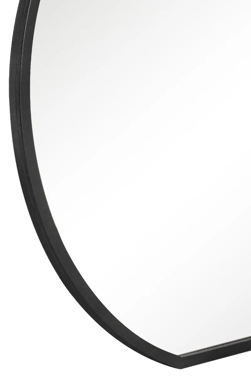 MirrorOutlet Black Framed Flat Bottom Circular Wall Mirror (126CM X 120CM) 5