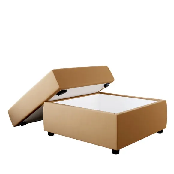 Square Opulent Velvet Storage Footstool 2