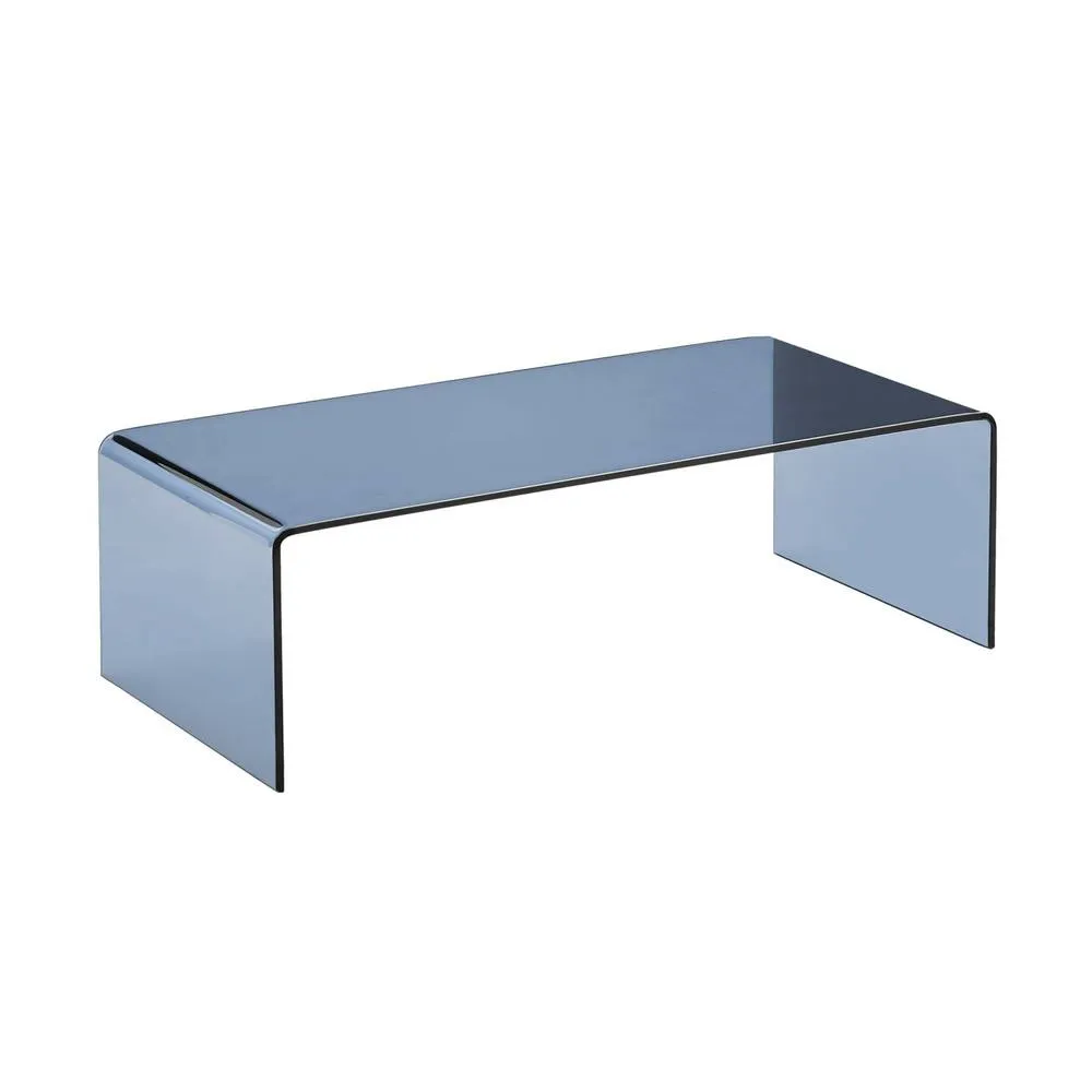 sweeek Rectangular coffee table tempered glass in Grey 2