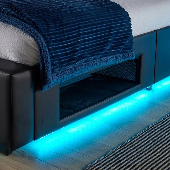XR Living Ava TV Bed with LED Lights and TV Mount 5