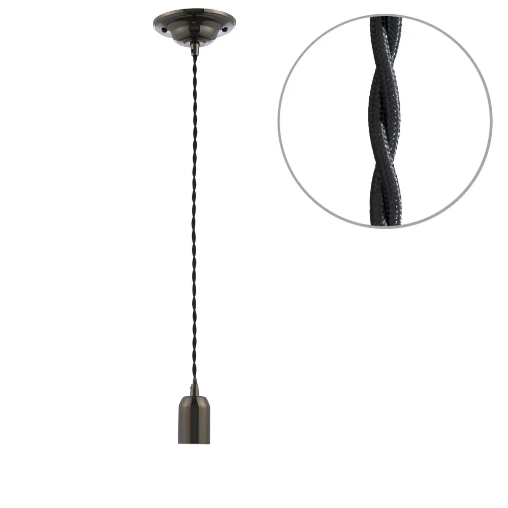 Black Twisted Cable Kit, Black Nickel