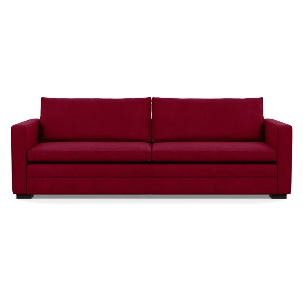 Heal's Palermo 5 Seater Sofa St Moritz Wool Red 74 Black Feet 1
