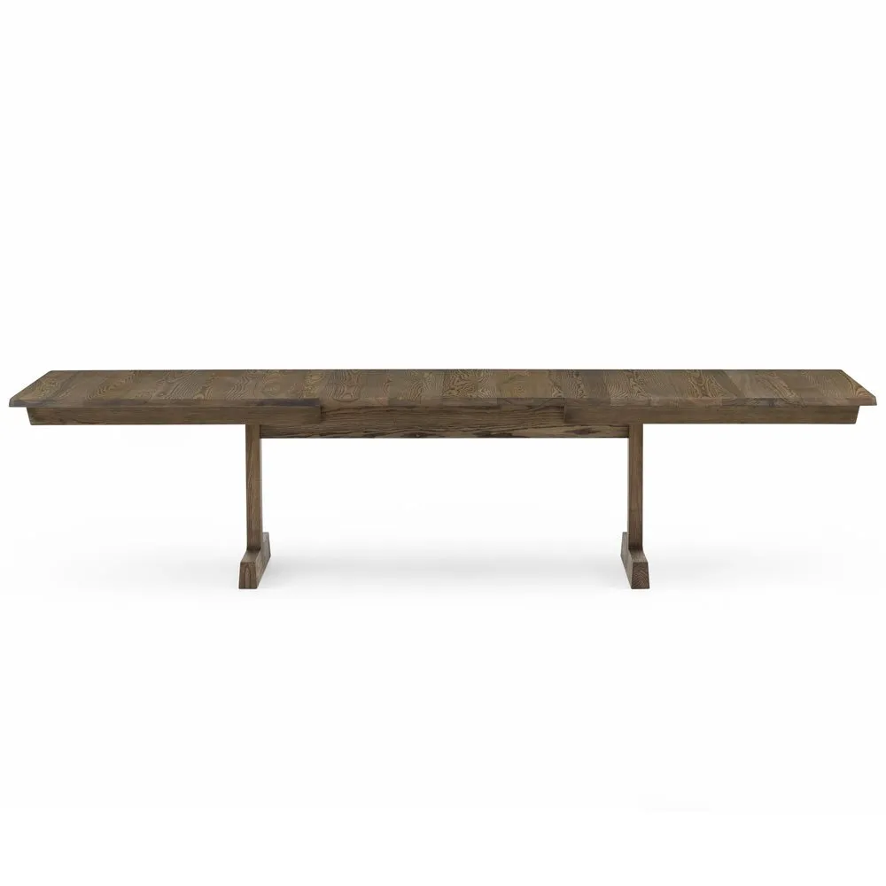 De La Espada Refectory Extending Dining Table Black Oiled Ash