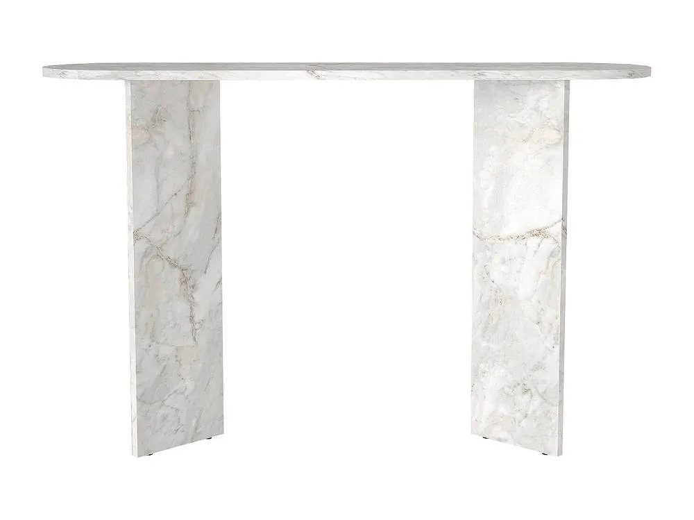 Vente-unique Console - White Marble Effect - TOPANIA 4