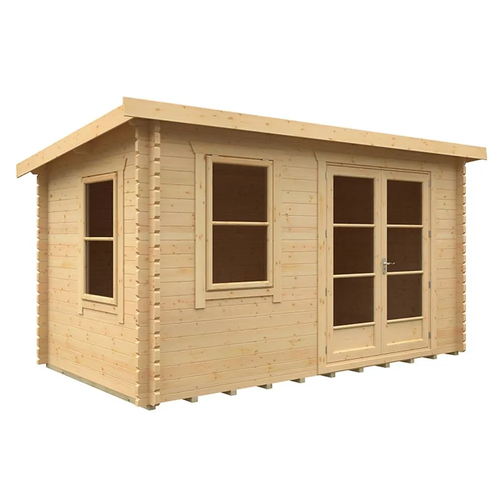 Buttercup Farm 14x8 The Belton 44mm Cabin - L415 x W235 x H232.8 cm in Natural